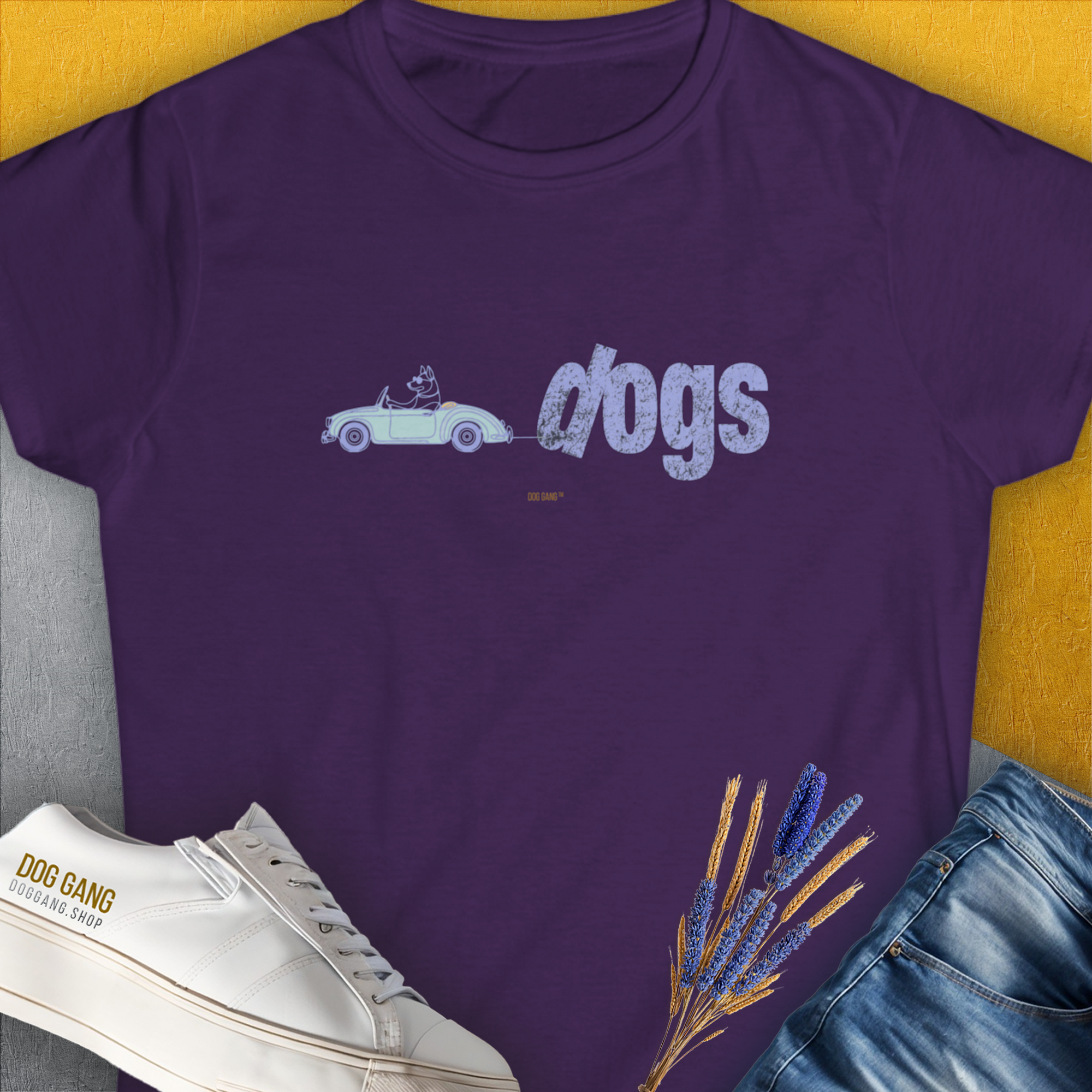 The Dog Gang Minimalistic Series II, Volume 2, Women's T-Shirt-Purple, a cool and stylish design with a funny saying from Dog Gang