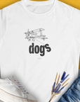 The Dog Gang Minimalistic Series II, Volume 4, Women's T-Shirt-White. For dog lovers and dog owners. Design by Dog Gang