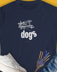 The Dog Gang Minimalistic Series II, Volume 4, Women's T-Shirt-Navy. A dog-themed Design from Dog Gang