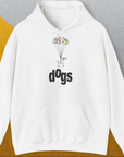 The Dog Gang Minimalistic Series II, Volume 1, Unisex Hoodie-White-lustiger Spruch mit Hund auf weichem Kapuzenpulli für in- und outdoor. Design by Dog Gang