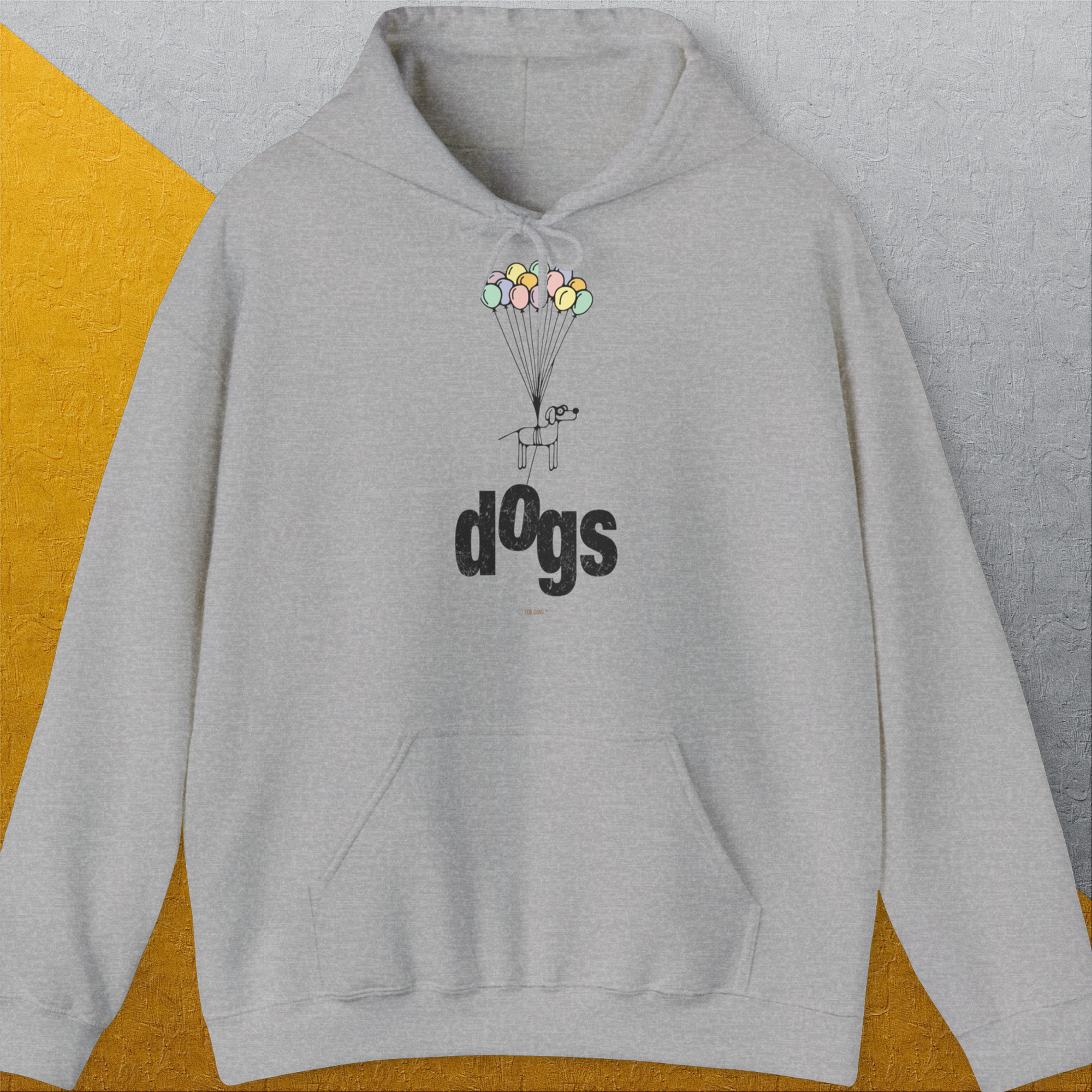 The Dog Gang Minimalistic Series II, Volume 1, Unisex Hoodie-Sport Grey-humorvolles Hundeshirt, lustiger Spruch mit Hund, Design by Dog Gang