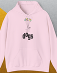 The Dog Gang Minimalistic Series II, Volume 1, Unisex Hoodie-Light Pink-origineller und witziger Kapuzenpulli mit Hund, Design by Dog Gang