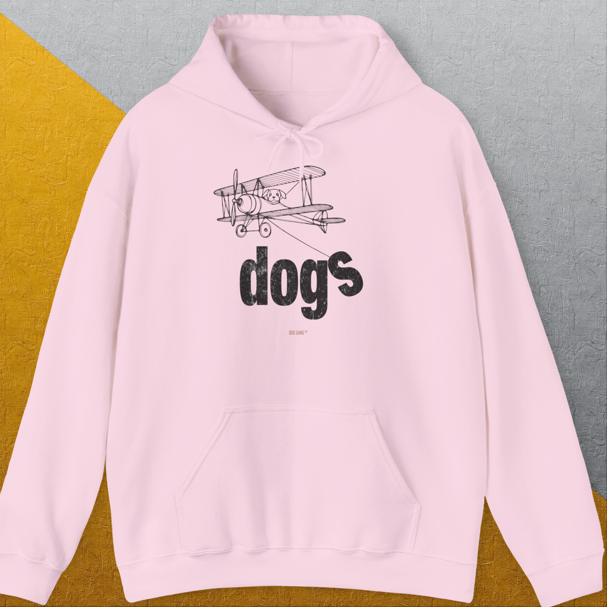 The Dog Gang Minimalistic Series II, Volume 4, Unisex Hoodie-Light Pink. A perfect gift for dog lovers and dog owners. Design by Dog Gang