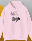 The Dog Gang Minimalistic Series II, Volume 4, Unisex Hoodie-Light Pink. A perfect gift for dog lovers and dog owners. Design by Dog Gang