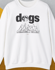 The Dog Gang Minimalistic Series II, Volume 3, Unisex Sweatshirt-White. A dog-themed Design from Dog Gang