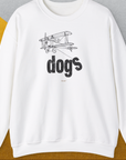 The Dog Gang Minimalistic Series II, Volume 4, Unisex Sweatshirt-White. A dog-themed Design from Dog Gang