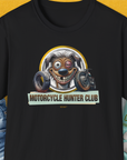 Motorcycle Hunter Club, Volume 2, Unisex T-Shirt-Black, Design by Dog Gang