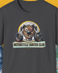 Motorcycle Hunter Club, Volume 2, Unisex T-Shirt-Dark Heather, Design by Dog Gang
