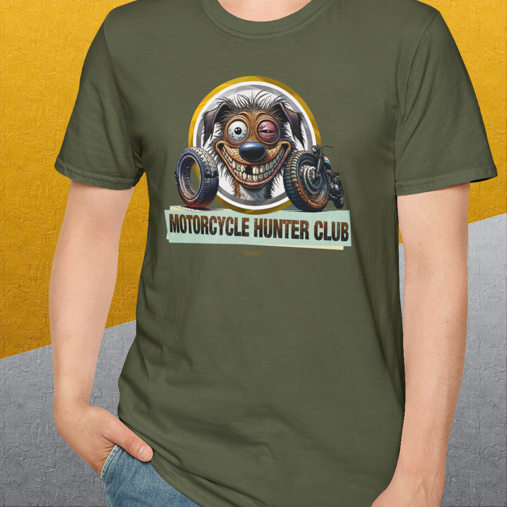 Motorcycle Hunter Club, Volume 2, Unisex T-Shirt-, Design by Dog Gang