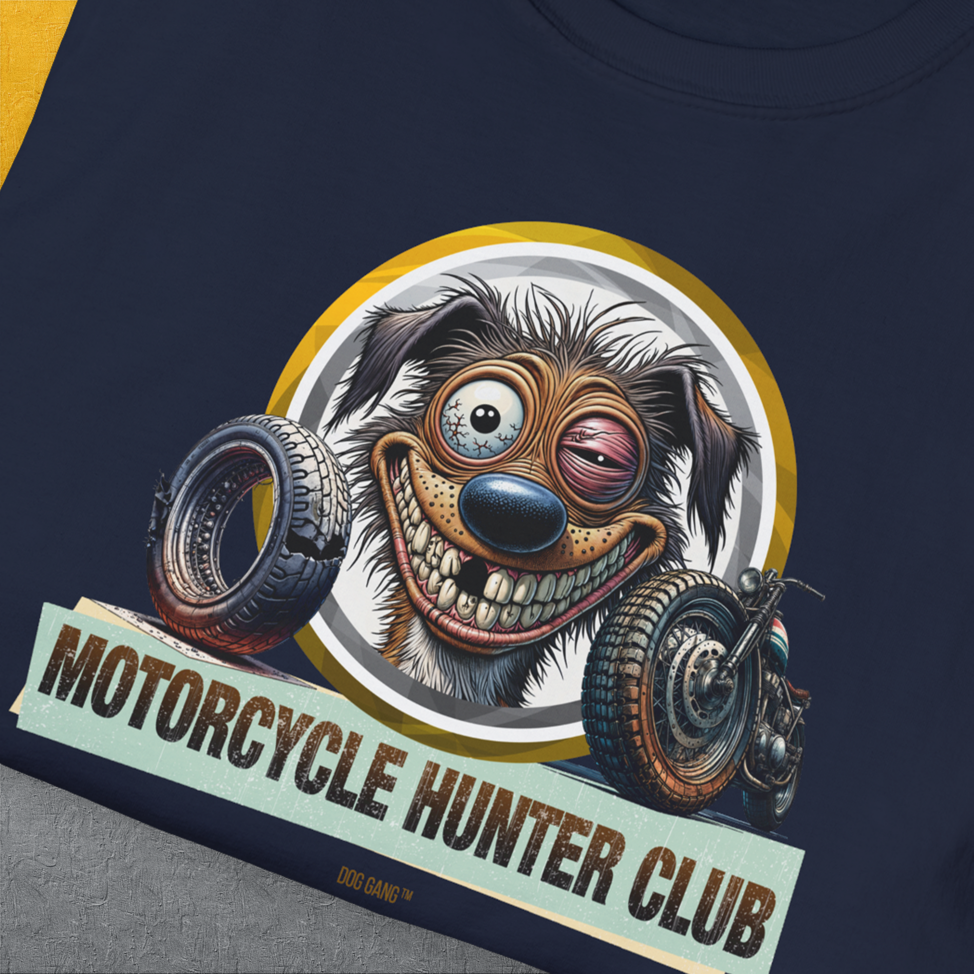 Motorcycle Hunter Club, Volume 2, Unisex T-Shirt-. A dog-themed Design from Dog Gang