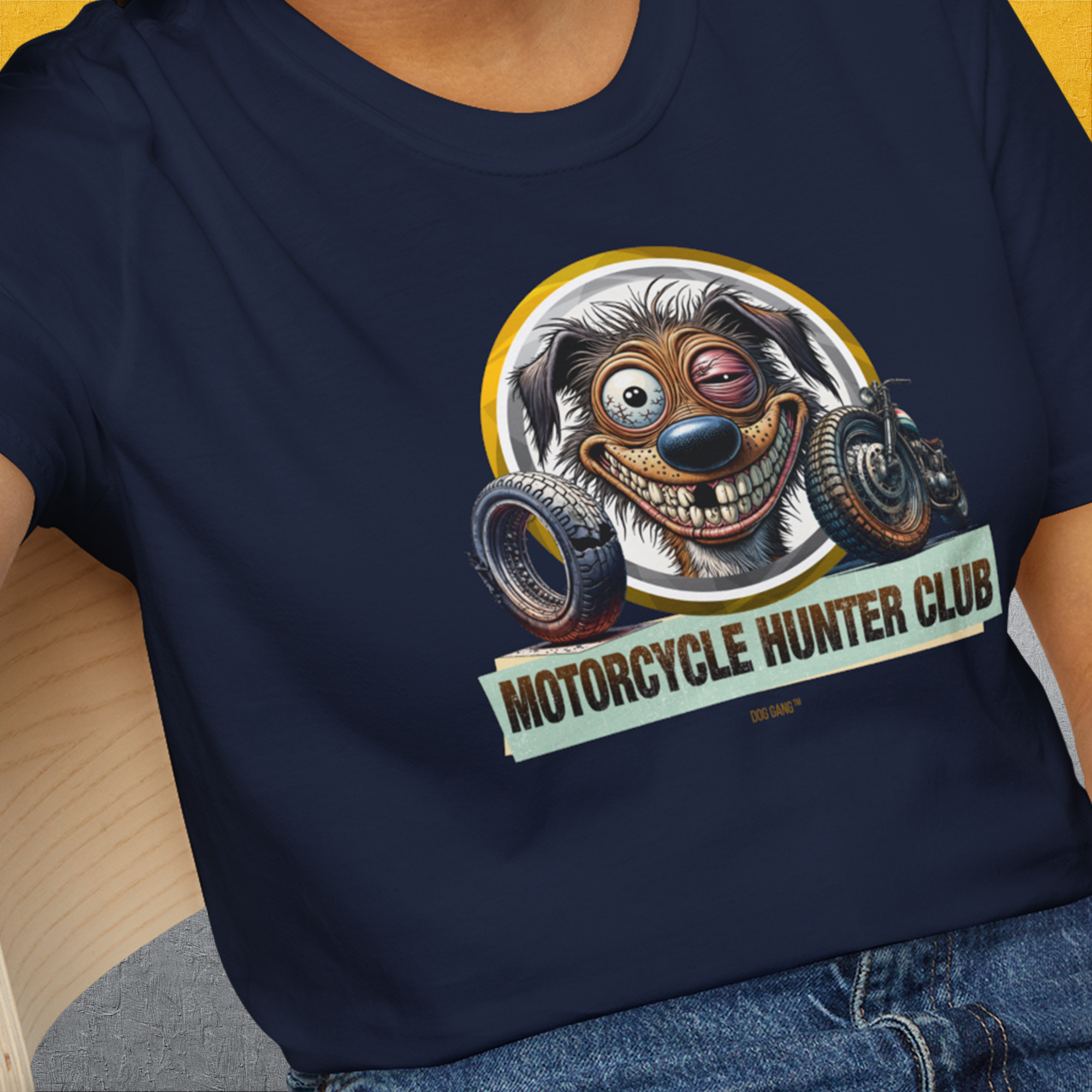 Motorcycle Hunter Club, Volume 2, Unisex T-Shirt-, a fun and stylish design for dog lovers from Dog Gang