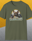 Motorcycle Hunter Club, Volume 3 (French Bulldog), Unisex T-Shirt-, a cool and stylish design with a funny saying from Dog Gang