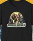 Motorcycle Hunter Club, Volume 5 (Dackel / Dachshund), Unisex T-Shirt-Black, Design by Dog Gang