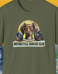 Motorcycle Hunter Club, Volume 5 (Dackel / Dachshund), Unisex T-Shirt-Military Green, Design by Dog Gang