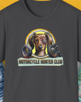 Motorcycle Hunter Club, Volume 5 (Dackel / Dachshund), Unisex T-Shirt-Dark Heather, Design by Dog Gang