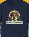Motorcycle Hunter Club, Volume 5 (Dackel / Dachshund), Unisex T-Shirt-Navy, Design by Dog Gang