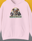 Motorcycle Hunter Club, Volume 1, Unisex Hoodie-Light Pink, Design by Dog Gang