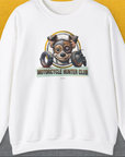 Motorcycle Hunter Club, Volume 1, Unisex Sweatshirt-White, a cool design with a funny saying from Dog Gang