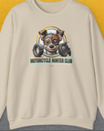 Motorcycle Hunter Club, Volume 1, Unisex Sweatshirt-Sand. A perfect gift for dog lovers and dog owners. Design by Dog Gang