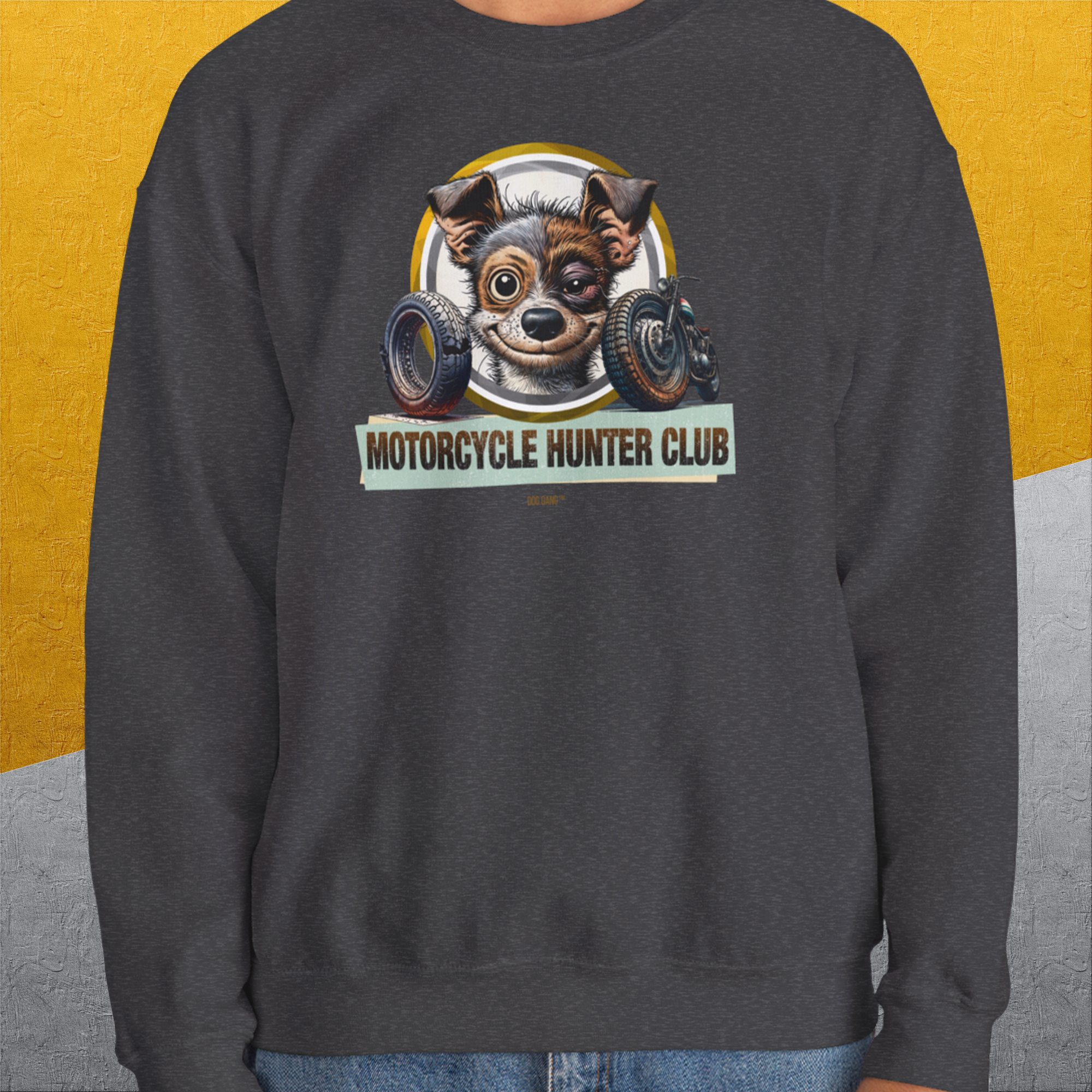 Motorcycle Hunter Club, Volume 1, Unisex Sweatshirt-, Design by Dog Gang