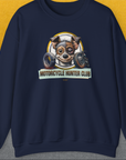 Motorcycle Hunter Club, Volume 1, Unisex Sweatshirt-Navy, Design by Dog Gang
