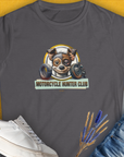 Motorcycle Hunter Club, Volume 1, Women's T-Shirt-Charcoal. A dog-themed Design from Dog Gang