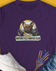 Motorcycle Hunter Club, Volume 3 (French Bulldog), Women's T-Shirt-Purple, a cool and stylish design with a funny saying from Dog Gang