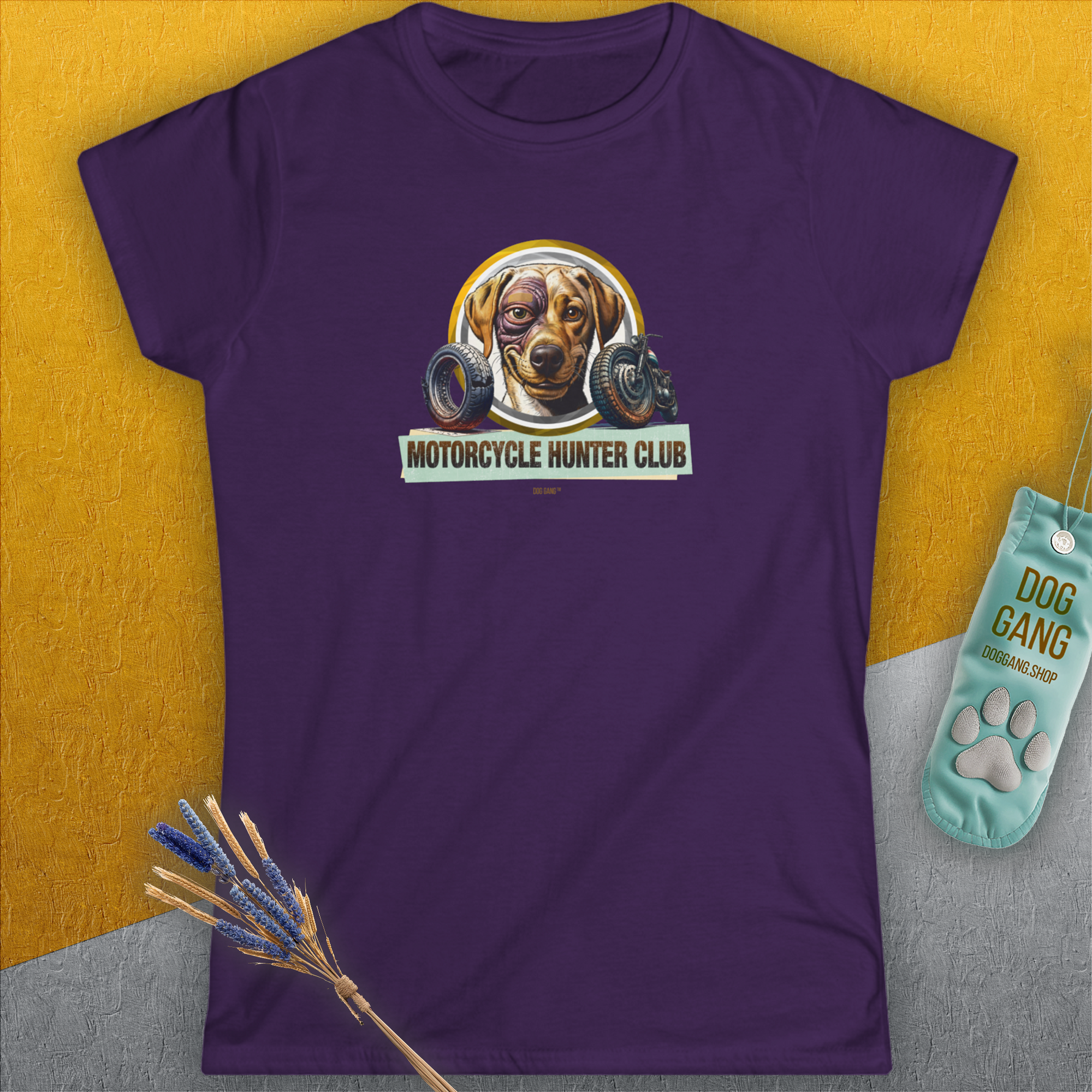 Motorcycle Hunter Club, Volume 4 (Labrador), Women's T-Shirt-, a fun and stylish design for dog lovers from Dog Gang
