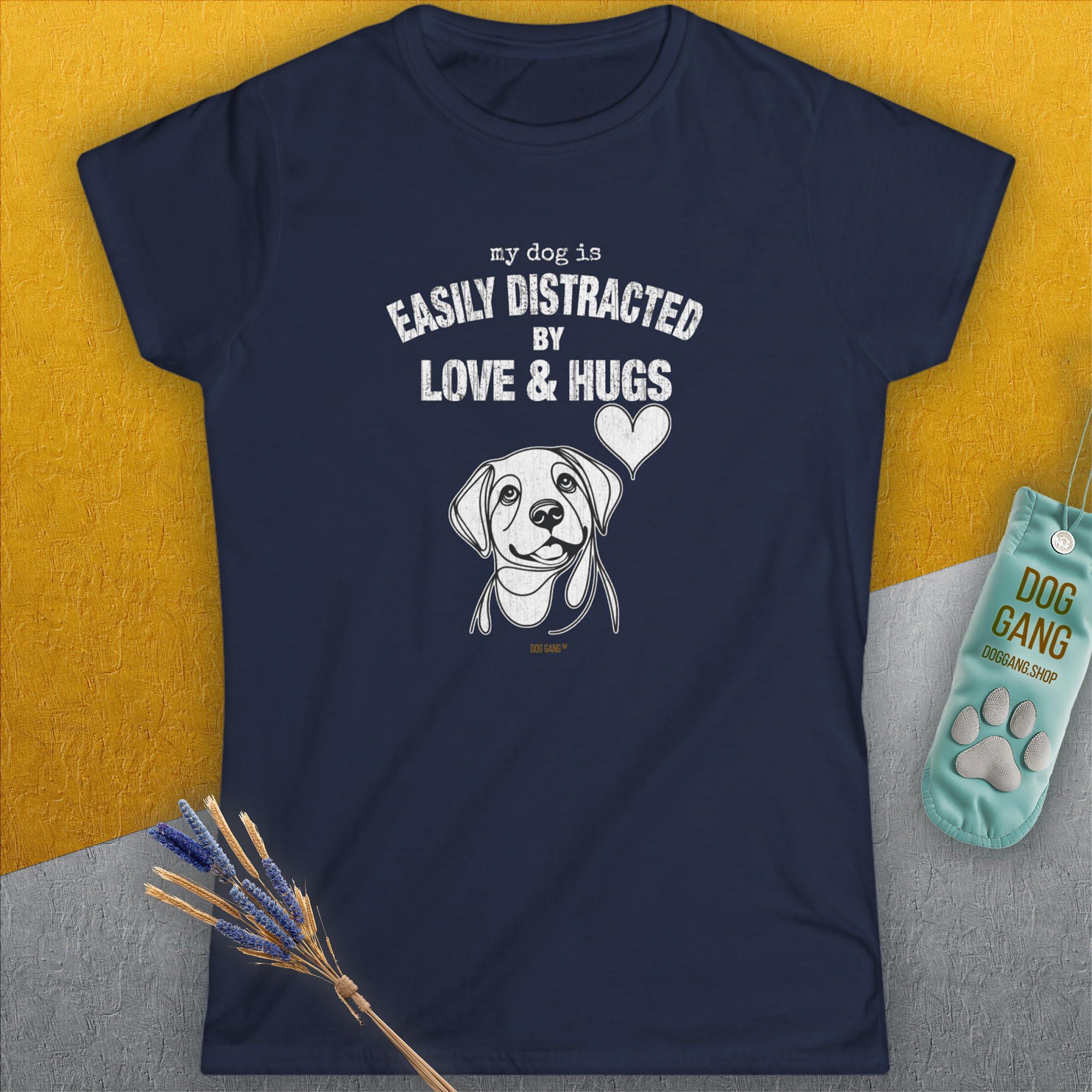My Dog Is Easily Distracted By - Volume 3: Love And Hugs, Women's T-Shirt-, a fun and stylish design for dog lovers from Dog Gang