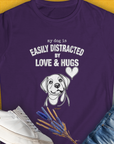 My Dog Is Easily Distracted By - Volume 3: Love And Hugs, Women's T-Shirt-Purple, a cool and stylish design with a funny saying from Dog Gang