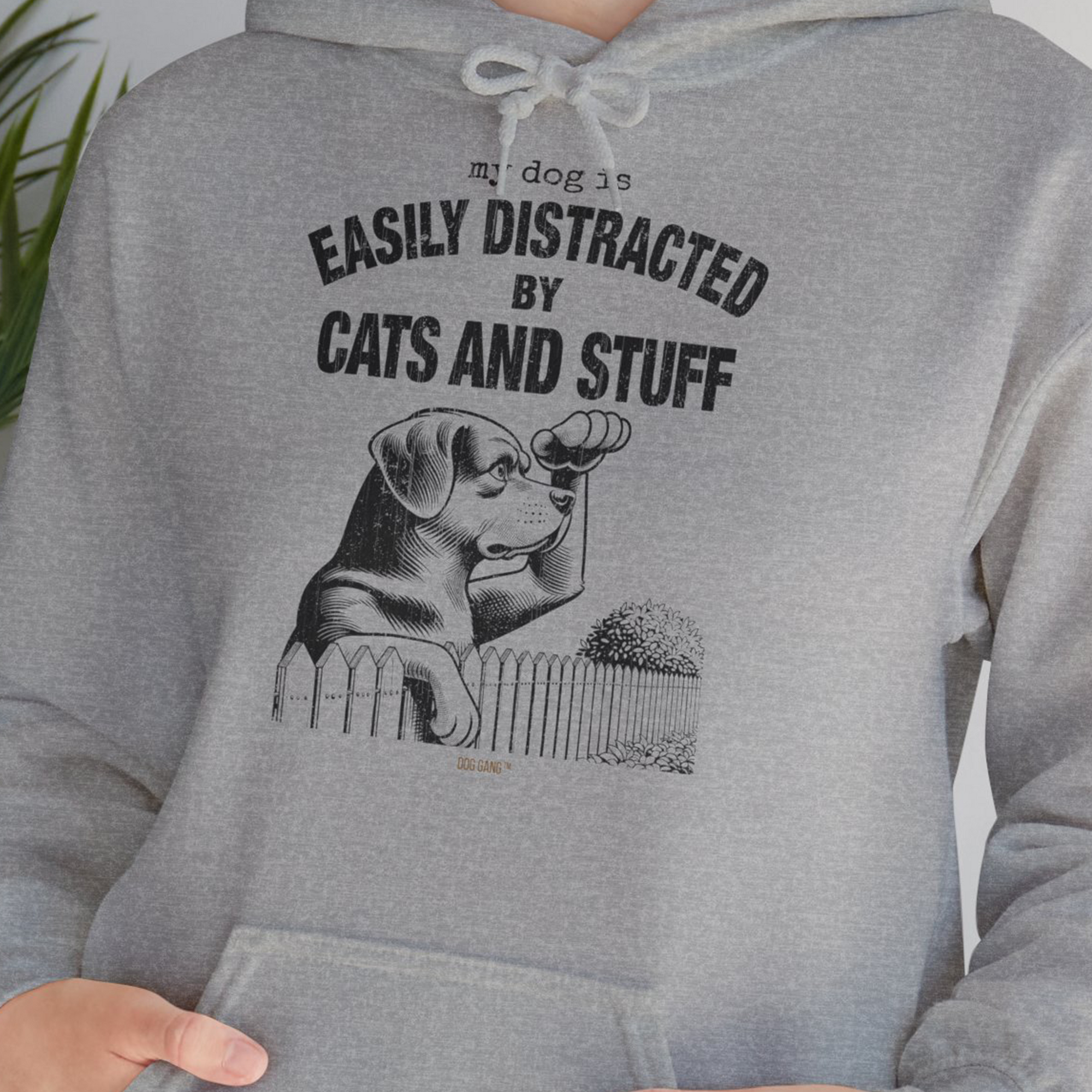 My Dog Is Easily Distracted By - Volume 2: Cats And Stuff, Unisex Hoodie-, a cool and stylish design with a funny saying from Dog Gang