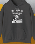My Dog Is Easily Distracted By - Volume 2: Cats And Stuff, Unisex Hoodie-Dark Heather, Design by Dog Gang