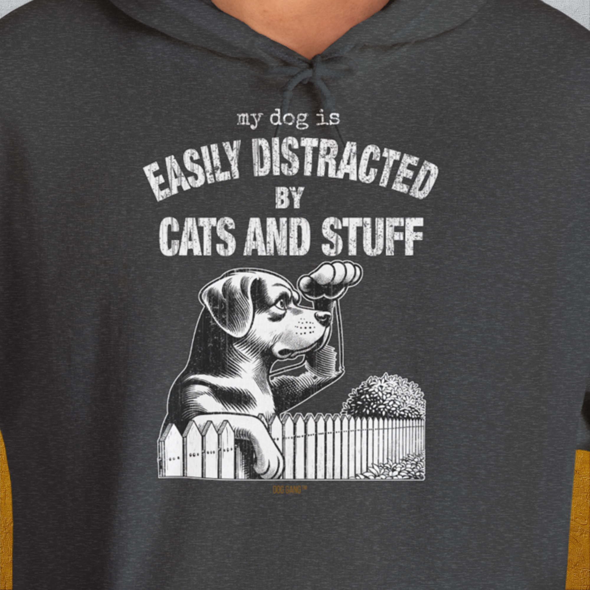 My Dog Is Easily Distracted By - Volume 2: Cats And Stuff, Unisex Hoodie-, Design by Dog Gang