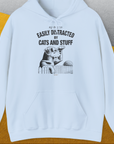 My Dog Is Easily Distracted By - Volume 2: Cats And Stuff, Unisex Hoodie-Light Blue, Design by Dog Gang