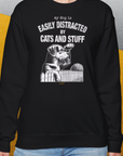 My Dog Is Easily Distracted By - Volume 2: Cats And Stuff, Unisex Sweatshirt-, a fun and stylish sweatshirt design for dog lovers from Dog Gang