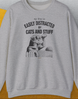 My Dog Is Easily Distracted By - Volume 2: Cats And Stuff, Unisex Sweatshirt-Sport Grey, a cool design with a funny saying from Dog Gang