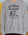 My Dog Is Easily Distracted By - Volume 2: Cats And Stuff, Unisex Sweatshirt-. A perfect gift for dog lovers and dog owners. Design by Dog Gang