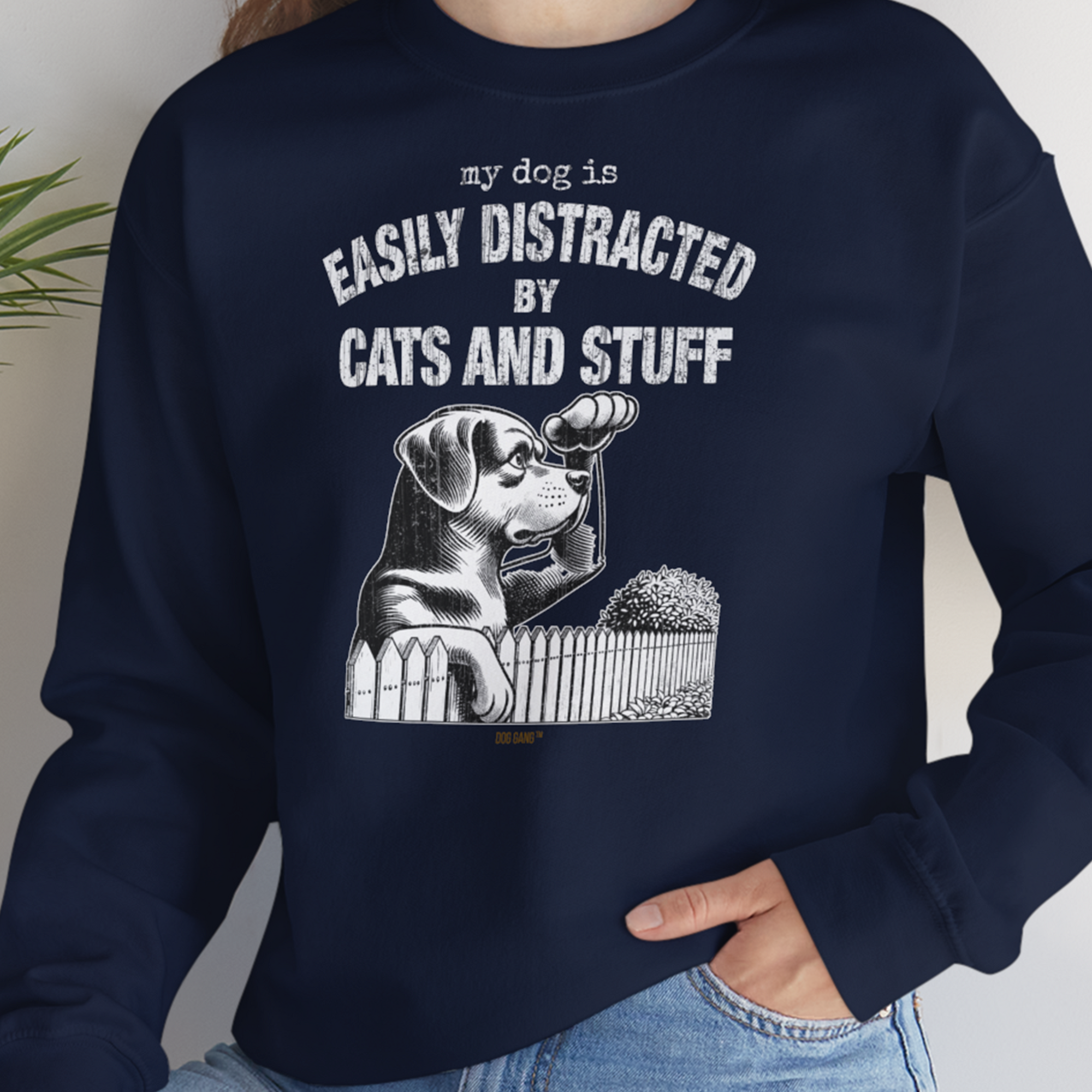 My Dog Is Easily Distracted By - Volume 2: Cats And Stuff, Unisex Sweatshirt-, Design by Dog Gang