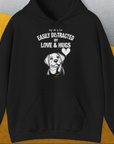 My Dog Is Easily Distracted By - Volume 3: Love And Hugs, Unisex Hoodie-Black, Design by Dog Gang