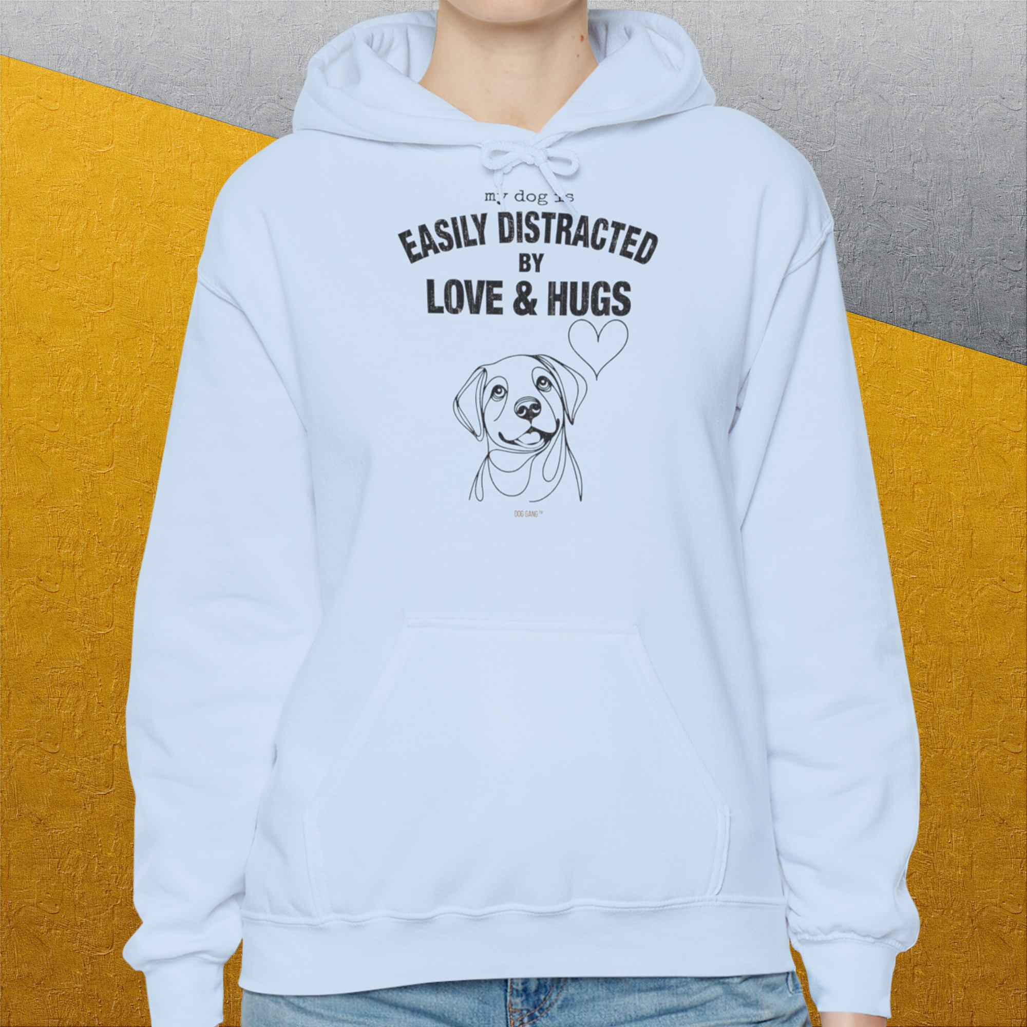 My Dog Is Easily Distracted By - Volume 3: Love And Hugs, Unisex Hoodie-, a fun and stylish design for dog lovers from Dog Gang