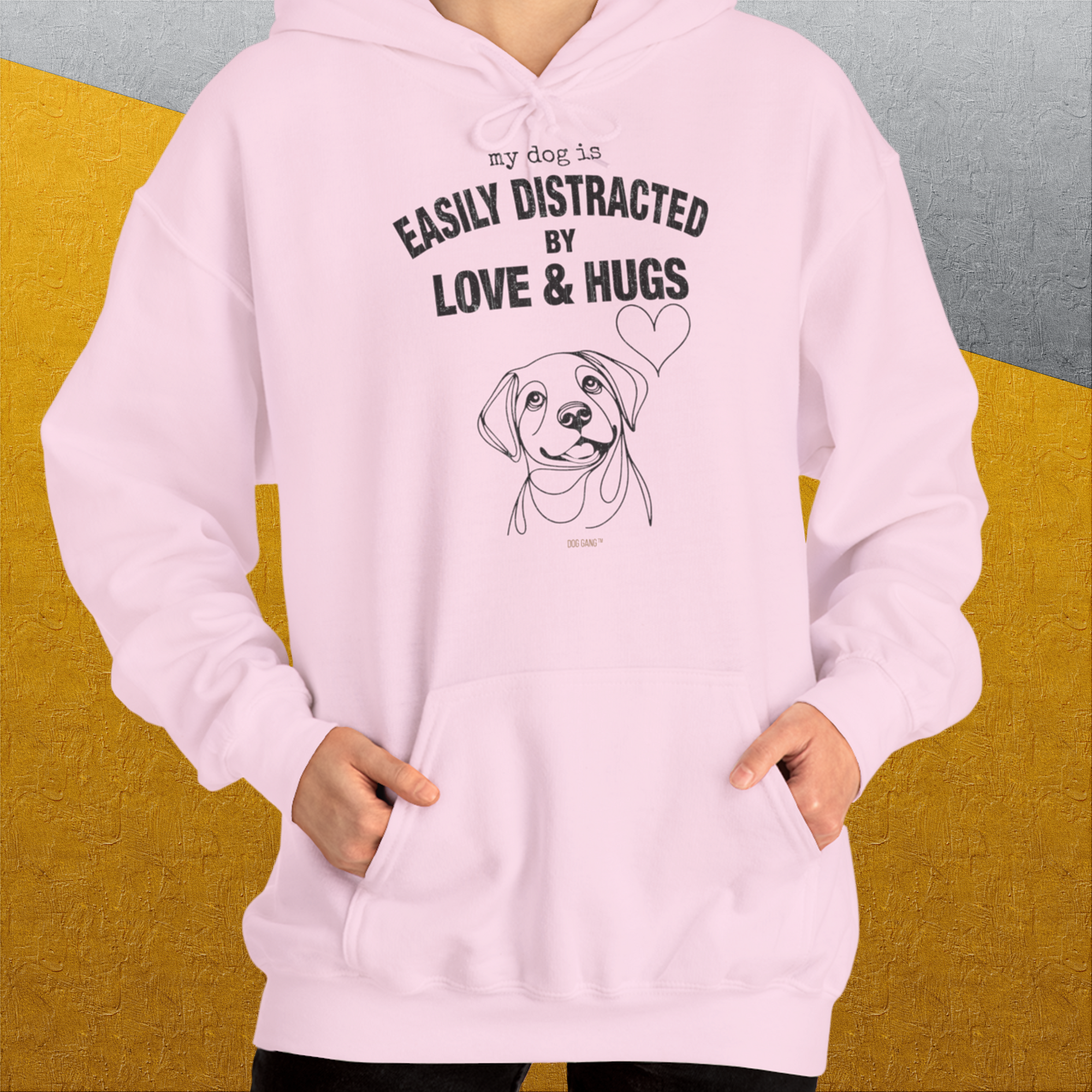 My Dog Is Easily Distracted By - Volume 3: Love And Hugs, Unisex Hoodie-, a cool and stylish design with a funny saying from Dog Gang