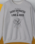My Dog Is Easily Distracted By - Volume 3: Love And Hugs, Unisex Sweatshirt-Sport Grey, Design by Dog Gang