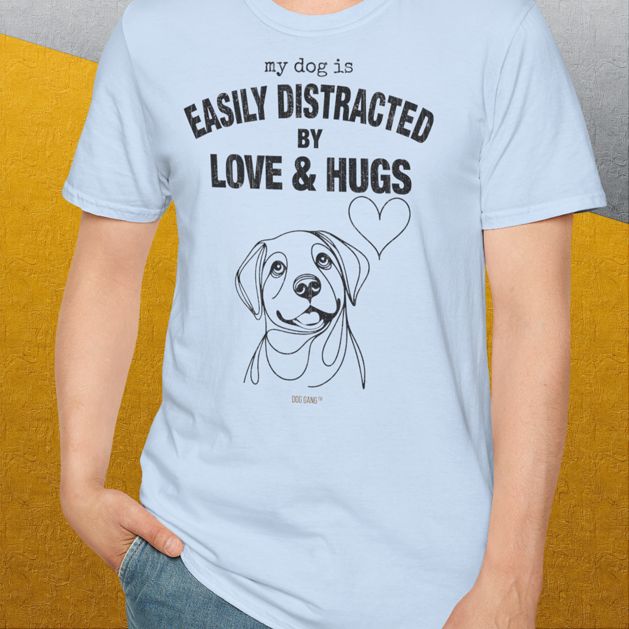 My Dog Is Easily Distracted By - Volume 3: Love And Hugs, Unisex T-Shirt-, Design by Dog Gang