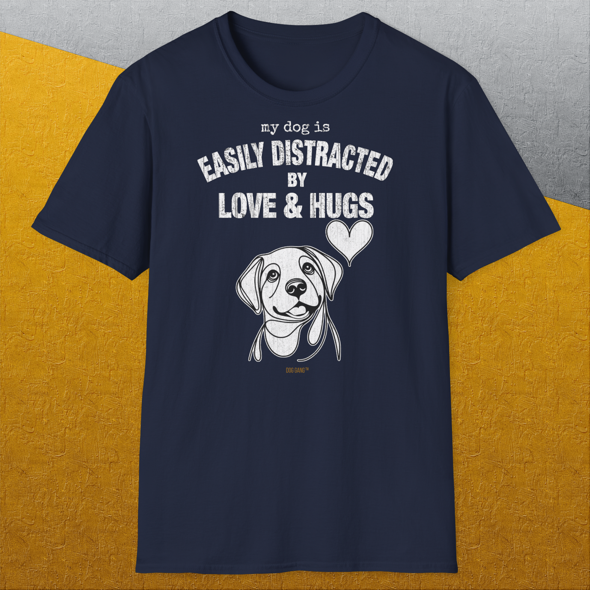 My Dog Is Easily Distracted By - Volume 3: Love And Hugs, Unisex T-Shirt-. A dog-themed Design from Dog Gang