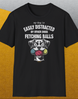 My Dog Is Easily Distracted By - Volume 4: Other Dogs Fetching Balls, Unisex T-Shirt-. A dog-themed Design from Dog Gang