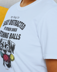 My Dog Is Easily Distracted By - Volume 4: Other Dogs Fetching Balls, Unisex T-Shirt-, Design by Dog Gang