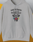 My Dog Is Easily Distracted By - Volume 4: Other Dogs Fetching Balls, Unisex Hoodie-Sport Grey, Design by Dog Gang