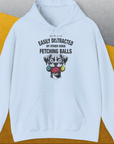 My Dog Is Easily Distracted By - Volume 4: Other Dogs Fetching Balls, Unisex Hoodie-Light Blue, Design by Dog Gang