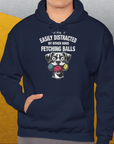 My Dog Is Easily Distracted By - Volume 4: Other Dogs Fetching Balls, Unisex Hoodie-, a cool and stylish design with a funny saying from Dog Gang