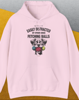 My Dog Is Easily Distracted By - Volume 4: Other Dogs Fetching Balls, Unisex Hoodie-Light Pink, a fun and stylish design for dog lovers from Dog Gang